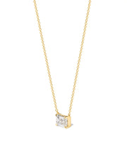 Emerald Lab-grown Diamond Solitaire East-West Pendant