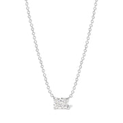 Radiant Lab-grown Diamond Solitaire East-West Pendant