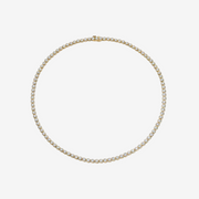 Round brilliant-cut lab-grown diamond tennis necklace