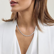 Round Brilliant Lab Diamond Tennis Necklace