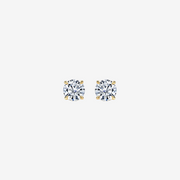 round brilliant-cut Lab diamond Four Prong stud earrings