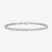 Round Brilliant Lab Diamond Four Prong Tennis Bracelet