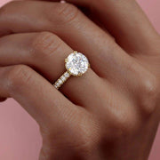 Round-cut lab-grown diamond Signature Wrap Engagement Ring