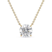 Round Brilliant Cut Lab Diamond Solitaire Pendant