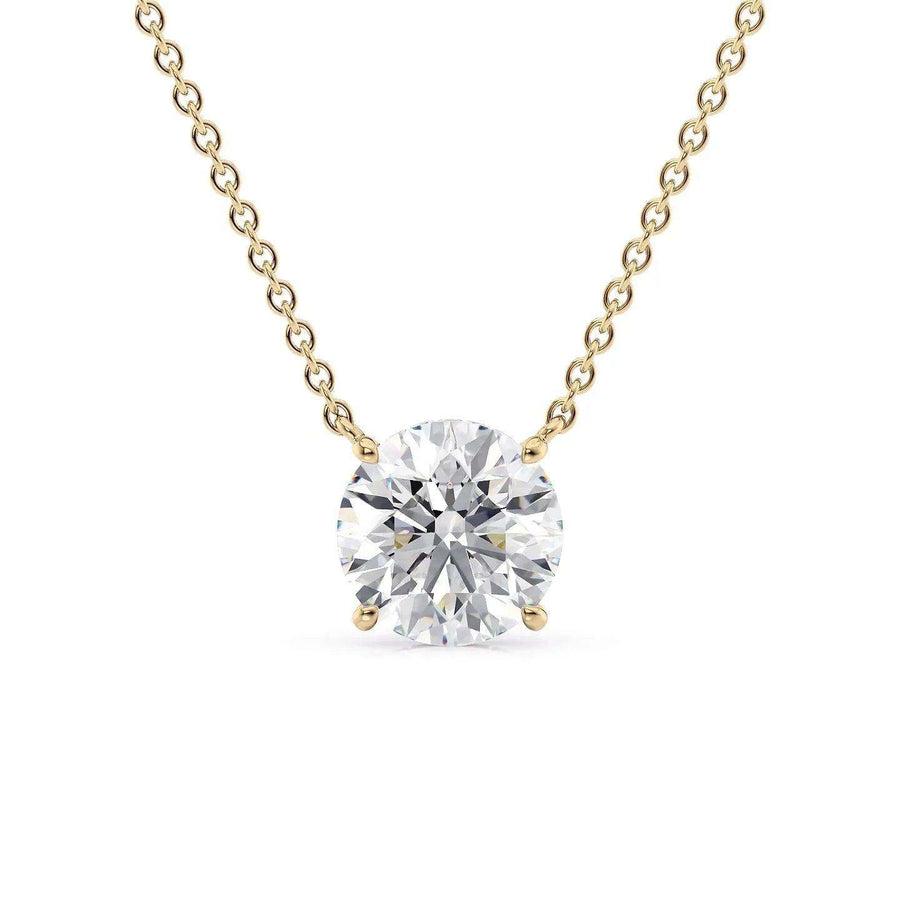 Round Brilliant Cut Lab Diamond Solitaire Pendant