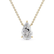 Pear Shape Lab Diamond Solitaire Pendant