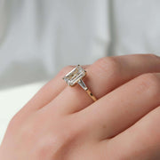 Emerald-Cut Lab-Grown Diamond Three-Stone Engagement ring