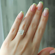 Radiant brilliant cut solitaire lab-grown diamond engagement ring