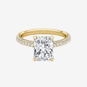 Radiant Cut Lab-Grown Diamond Engagement Halo Ring