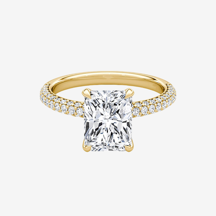Radiant Cut Lab-Grown Diamond Engagement Halo Ring