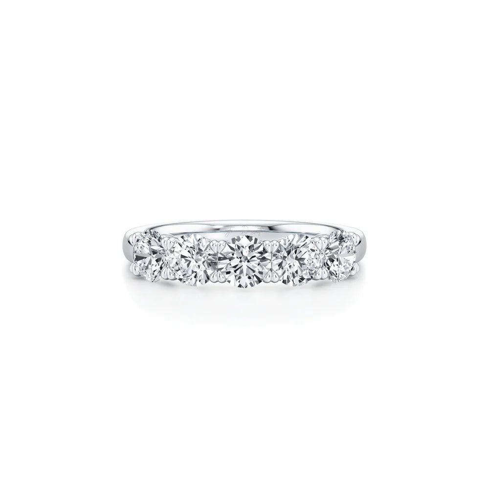 Five-Stone Round Brilliant Cut Lab-Grown Diamond Band