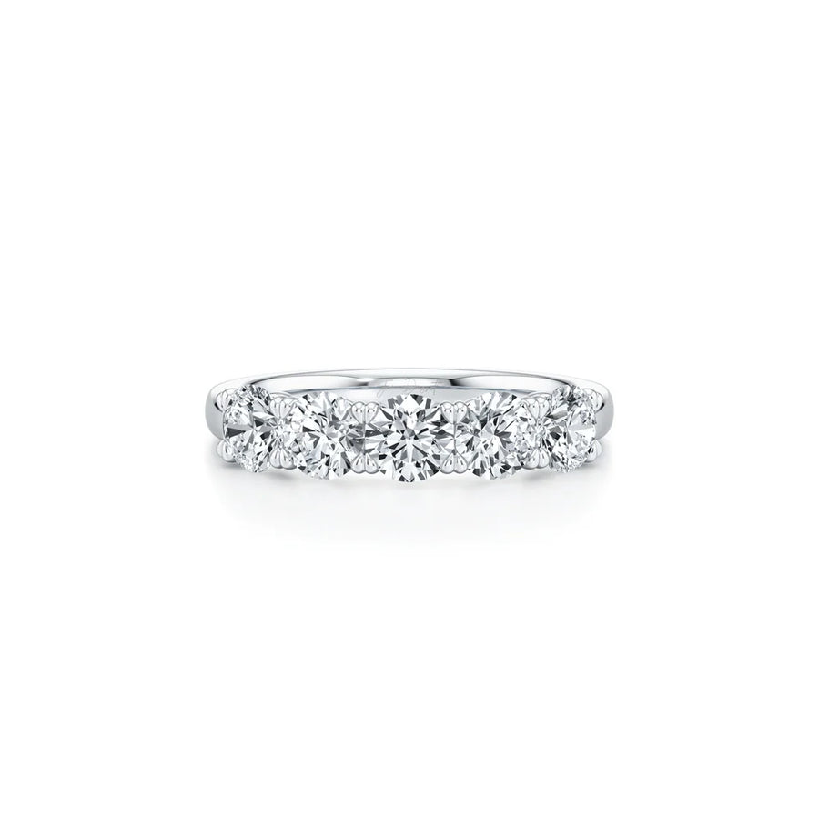 Five-Stone Round Brilliant Cut Lab-Grown Diamond Band
