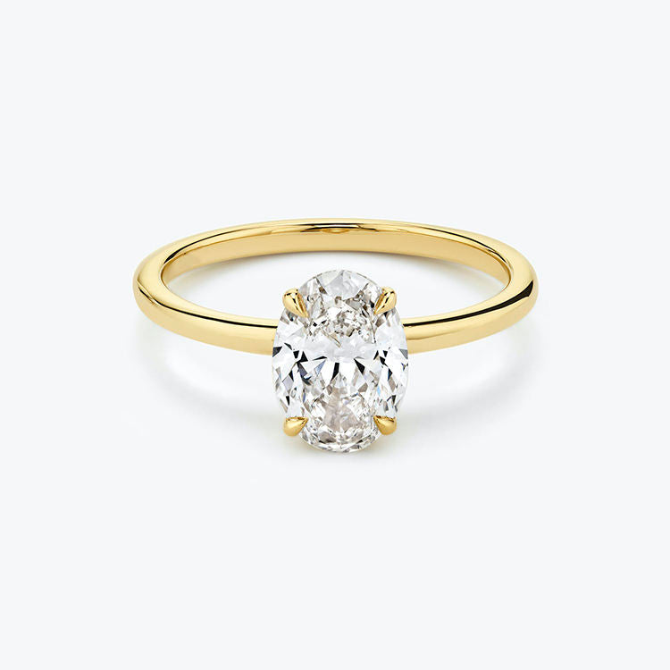Oval- Brilliant cut  Lab Diamond Solitaire Engagement  Ring