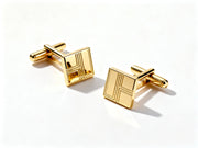 Custom Polished Pure Gold Cufflinks – Wedding & Formal Wear Essentials