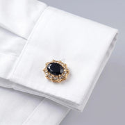 Custom 14k/18k Solid Gold Cufflinks for Men – Real Gold Shirt Button Set –Engravable